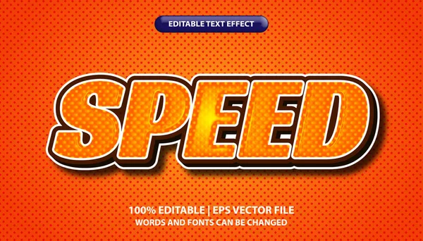 Texte Rapide Modèle Effet Texte Modifiable Style Texte Orange Gras — Image vectorielle