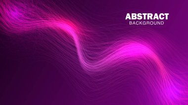 Dinamik fütüristik mor ışık dalgası soyut arkaplan