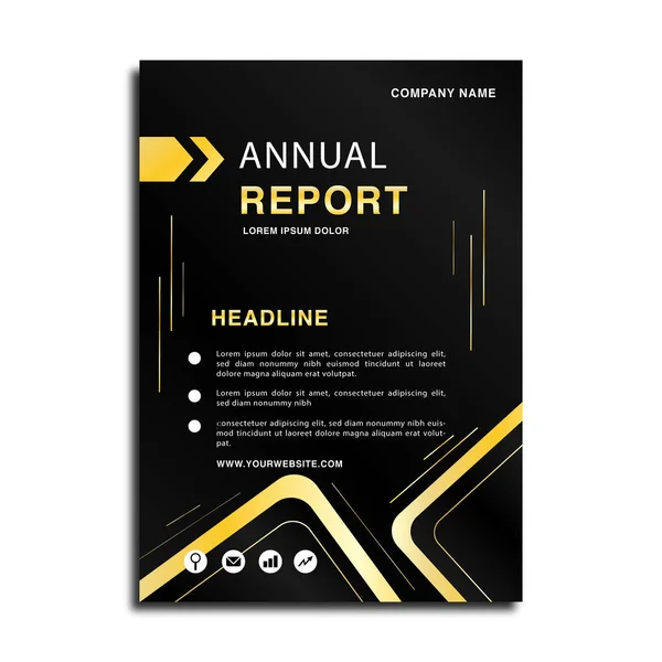 現代の年次報告書カバーテンプレートまたはプロのビジネスパンフレットデザイン — ストックベクタ