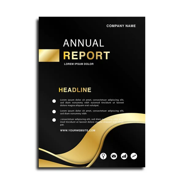 現代の年次報告書カバーテンプレートまたはプロのビジネスパンフレットデザイン — ストックベクタ