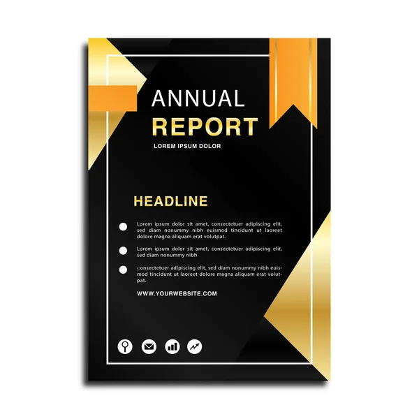 Modern Annual Report Cover Template Profesional Business Brochure Design — Stock Vector