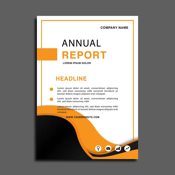 Modelo Moderno Cobertura Relatório Anual Projeto Brochura Profissional Negócios — Vetor de Stock