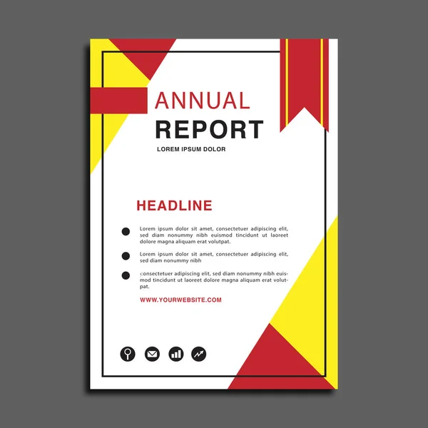 现代年度报告涵盖模板或专业业务小册子的设计 — 图库矢量图片