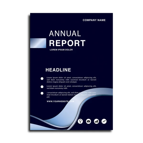 Modelo Moderno Cobertura Relatório Anual Projeto Brochura Profissional Negócios —  Vetores de Stock
