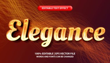 Zarif metin efekti. tipografi şablonu parlak altın ve görkemli bir tarzla