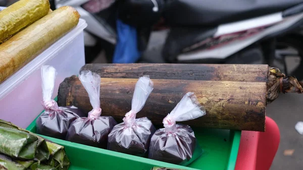Lemang Tapai Een Traditioneel Voedsel Bij Ramadan Plakkerige Rijst Die — Stockfoto
