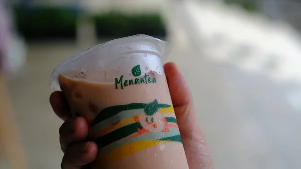 Menantea Modern Fusion Tea Brand Indonesia Jakarta March 2023 — Stock Photo, Image