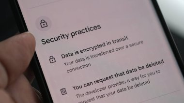 Google Play Store 'dan yüklenen uygulama veya oyunlardan alınan paylaşım verileri ve diğer kişisel bilgiler. Sydney, 1 Haziran 2023.