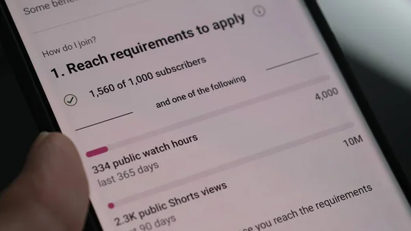 Para boyutu için Youtube 'a başvurmak için minimum gereksinim. Sydney, 9 Haziran 2023.