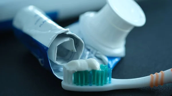 Toothpaste that is pressed until it runs out