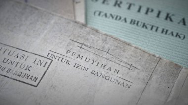 Endonezya veya Pemutihan Izin bangunan 'da inşaat ruhsatları belgesi.