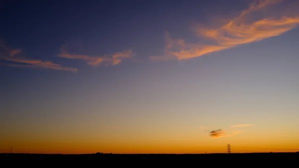 Purpurowe Wieczorne Niebo Zachodzie Słońca — Zdjęcie stockowe