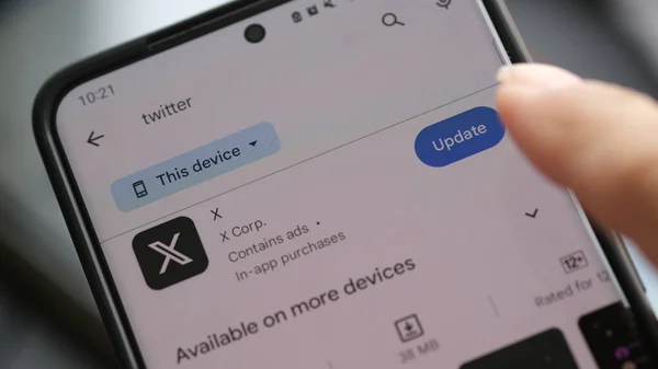 Twitter uygulamasını X uygulamasına güncelle. Sydney, 29 Temmuz 2923.
