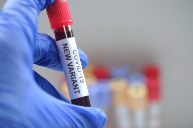 Blood tube of Covid-19, Corona virus  new variant clipart