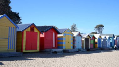 Little Beach Houses at Brighton beach Melbourne. Things to do in Melbourne. Melbourne, 10 June 2024. clipart