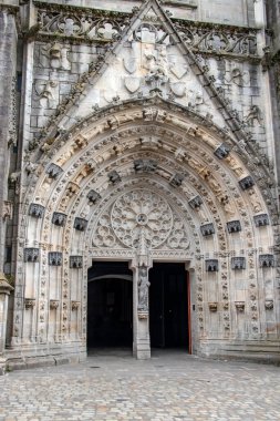 Quimper. Portail de la cathedrale saint-Corentin. Finistere. Bretagne