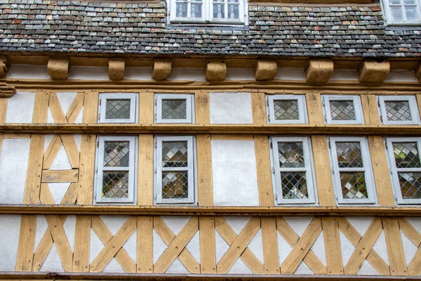 Кемпер Maisons Colombages Dans Centre Vile Ancien Финистере Бретань — стоковое фото