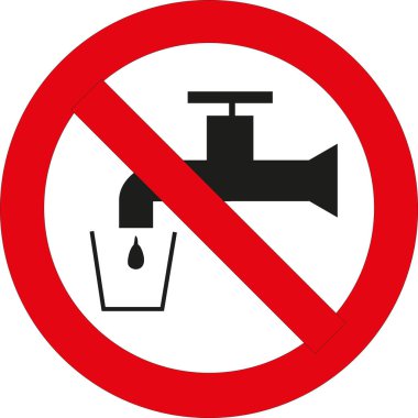 Panneau Eau içilemez.