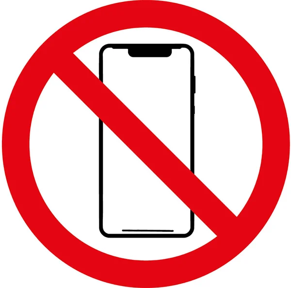 Круглий Знак Круглий Схрещений Червоною Смугою Заборона Телефонного Язку — стокове фото