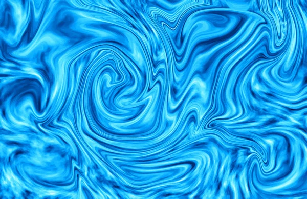 Liquid texture with swirls in blue gradation