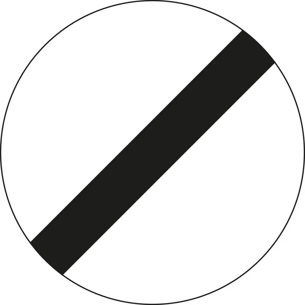 道路標識 すべての禁止の終わり — ストックベクタ
