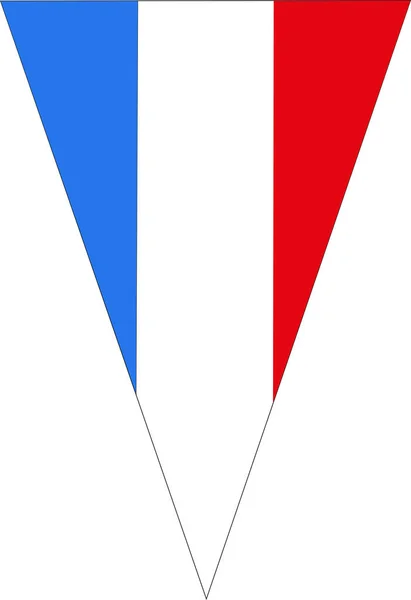 Fransa Nın Renkleriyle Pennant — Stok Vektör