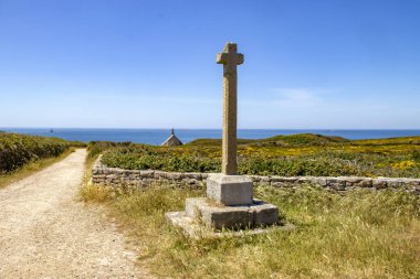 Pointe du Van 'da. Süvariler, Saint-They şapeli. Finistre. Britanya.