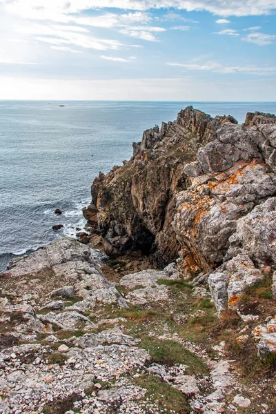 stock image Rocky set called Le chteau de Dinan, at the Pointe de Dinan on the Crozon peninsula. Finistre. Brittany