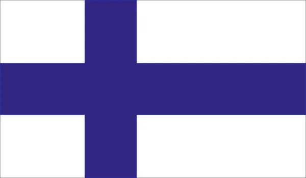 Σημαία Μπλε Σταυρό Στα Φινλανδικά Χρώματα — Διανυσματικό Αρχείο