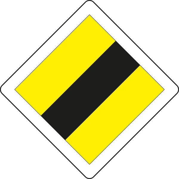 Francuski Znak Drogowy Fin Route Prioritaire — Zdjęcie stockowe