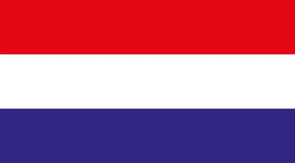 Bandera Holandesa Representada Por Rayas Colores Rojo Blanco Azul — Vector de stock