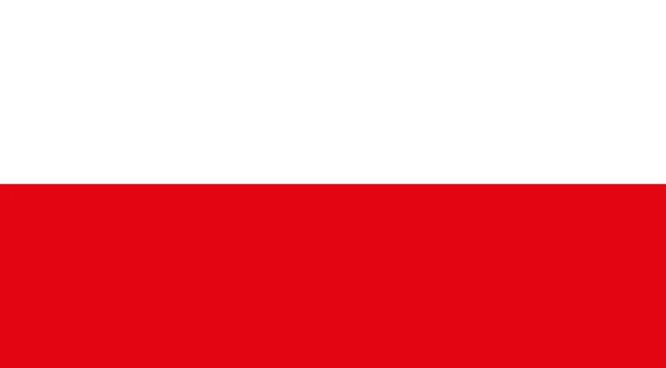 Прапор Польщі Представлений Кольоровими Смугами Червоний Білий — стоковий вектор