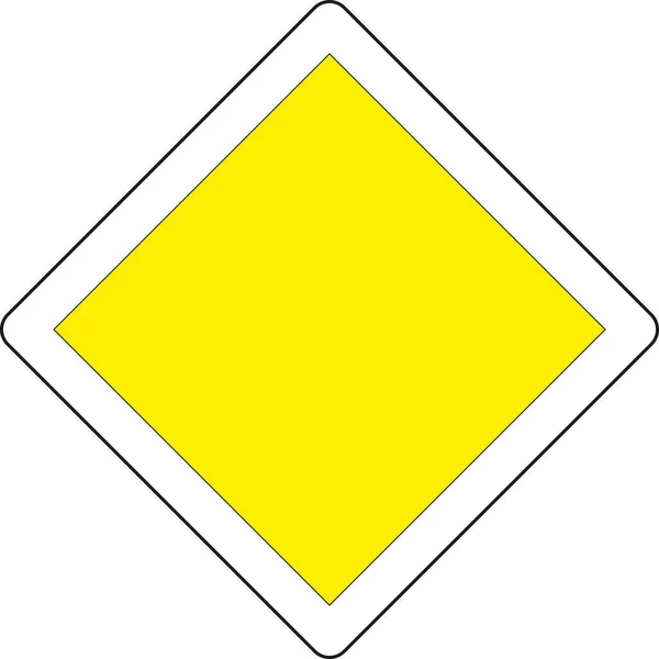 Французский Дорожный Знак Route Prioritaire — стоковый вектор