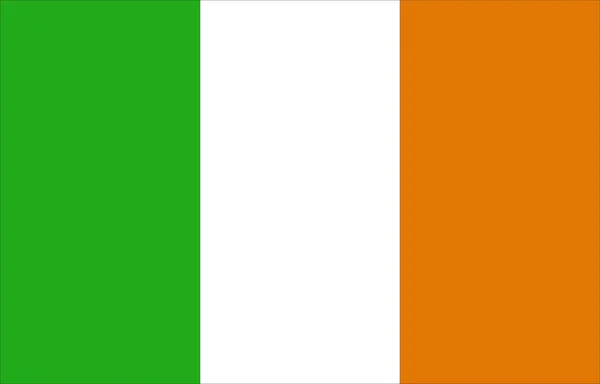 Irská Vlajka Znázorněná Barevnými Pruhy Zelená Bílá Oranžová — Stockový vektor