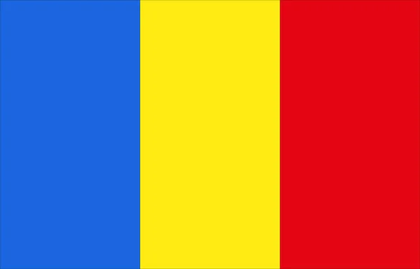 화려한 줄무늬 파란색 노란색 빨간색으로 표시된 루마니아 — 스톡 사진