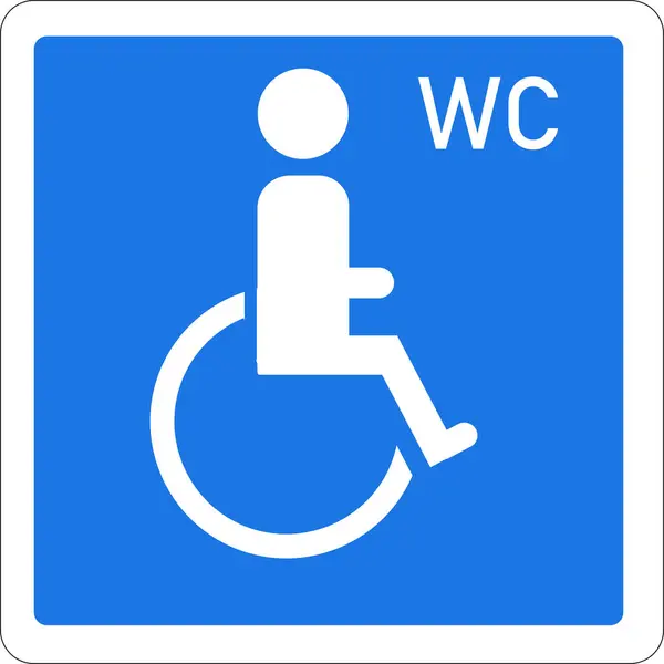 Señal Para Discapacitados Sobre Fondo Azul —  Fotos de Stock