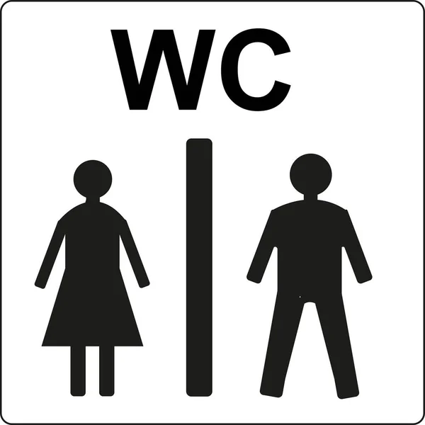 Чоловіча Жіноча Панель Туалету — стокове фото