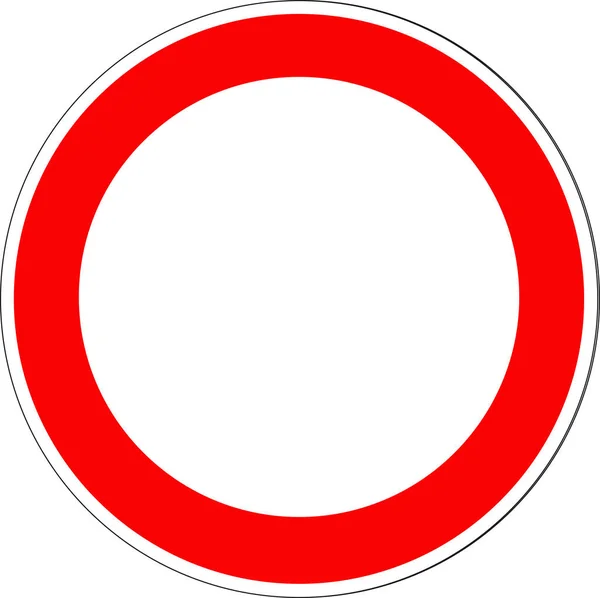 Французский Дорожный Знак Движение Запрещено Обоих Направлениях — стоковое фото