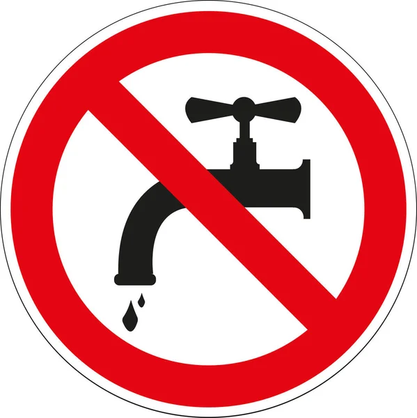 Segnale Avvertimento Acqua Non Potabile — Foto Stock