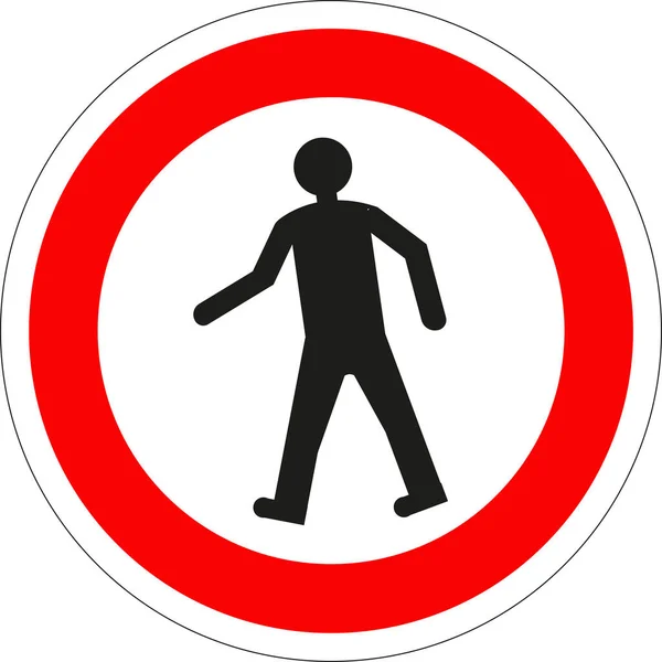 フランスの道路標識 歩行者へのアクセス禁止 — ストック写真