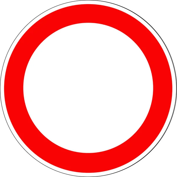 法国路标 两边都禁止通行 — 图库矢量图片