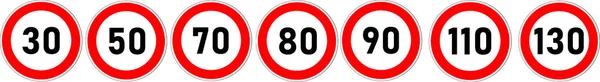 法国路标速度限制 — 图库照片