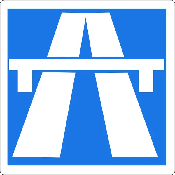 Французький Дорожній Знак Розділ Autoute — стокове фото