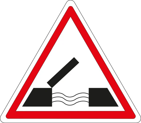 Francuski Znak Drogowy Pont Mobile — Zdjęcie stockowe