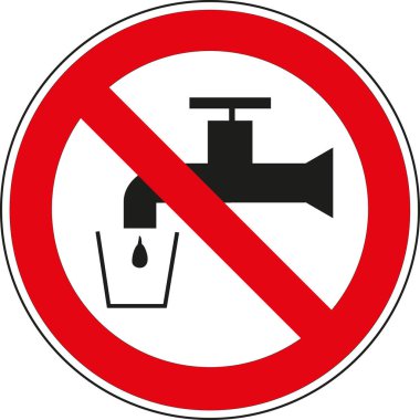 Fransızca yol işareti: İçilemeyen su