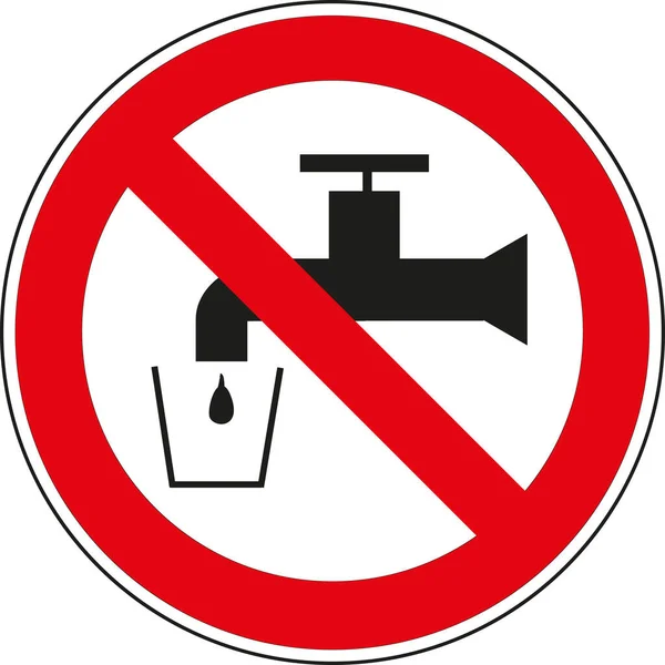 Frans Verkeersbord Niet Drinkbaar Water — Stockfoto