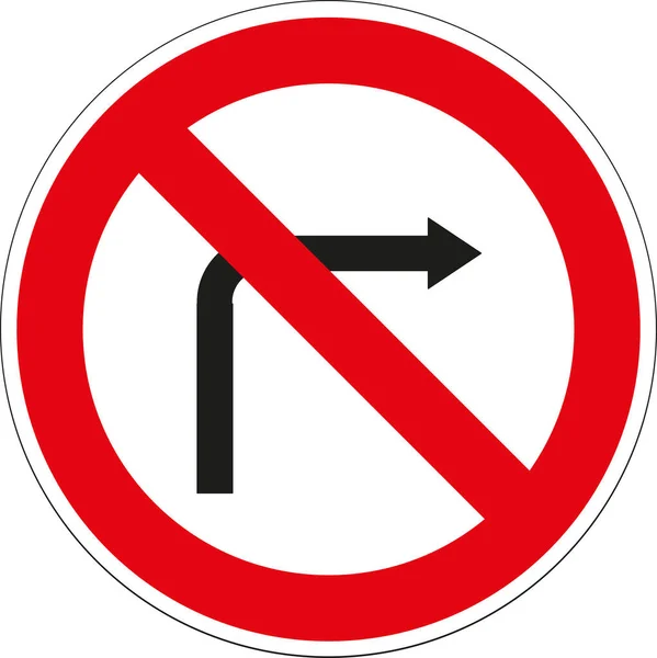 Verkeersteken Niet Rechtsaf — Stockfoto