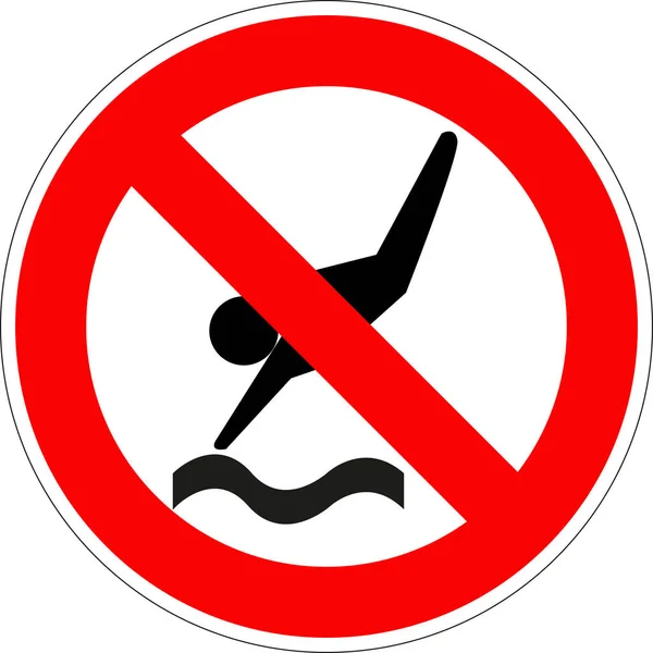 Sinal Que Indica Proibição Tomar Banho — Fotografia de Stock