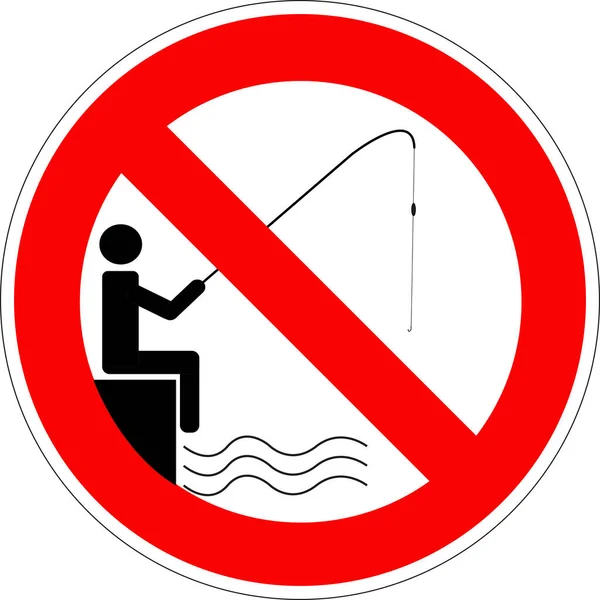 French Road Sign Fishing Prohibited — Stock Photo, Image