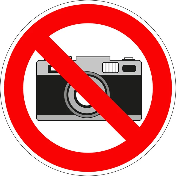 Signo Que Indica Prohibición Tomar Fotografías —  Fotos de Stock
